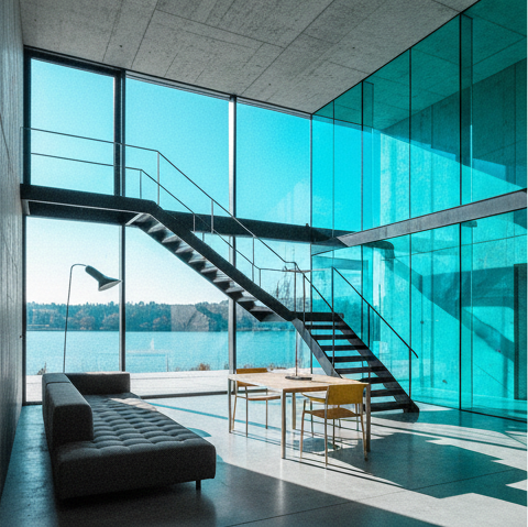 Raw concrete texture of the Concrete Villa project